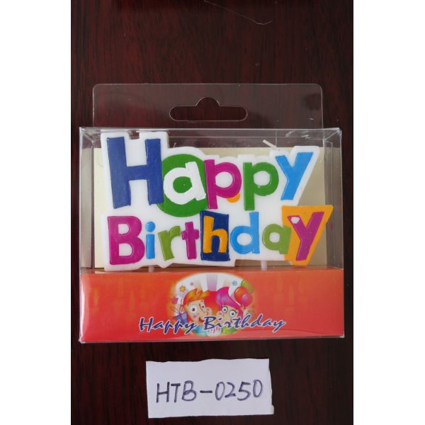 Happy Birthday Letter Fancy Cake Candles , Beautiful Birthday Candles Multi