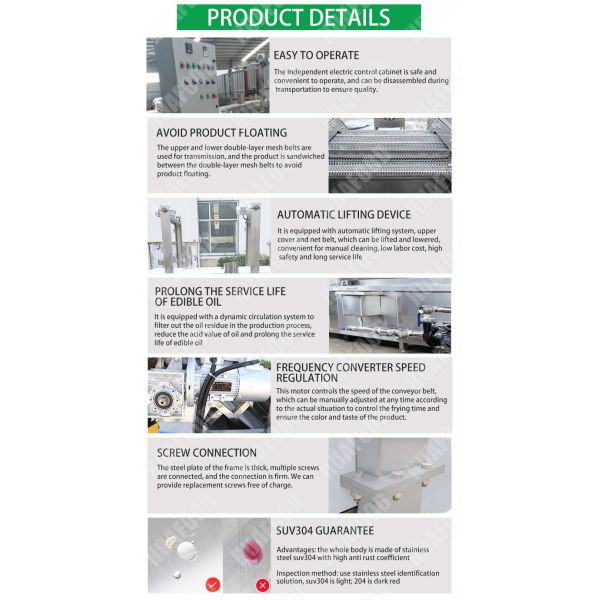 Fried Tofu Industrial Food Processing Equipment , High Capacity Food Industry Equipment