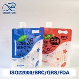 Food-Grade Spout Pouches With Handles For Drinks Packaging Feature Recyclable