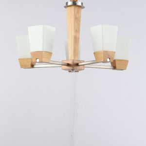 Buy cheap 2014 August NEW oak wood ceiling lamp pendant lamp glass lampshade residential ligthing from wholesalers