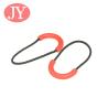 Buy cheap Jiayang Aglet jIAYANG u shape soft string black with white logo print circle TPU string zipper puller from wholesalers