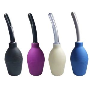 89/160/224/310ml Pear Shaped Enema Rectal Shower Silicone Blue Ball For Anal