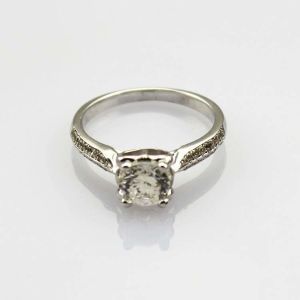 Buy cheap Sterling Silver Round Cubic Zirconia Engagement Ring(R289) from wholesalers