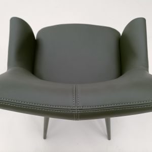 Backrest Leather Streamlined Indoor Swivel Chair