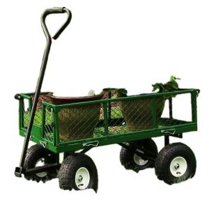 Buy cheap Four-wheel Heavy Duty Steel Mesh Garden Trolley Cart for Yard and Garden Applications from wholesalers