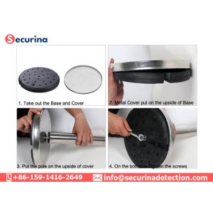 Stainless Steel Stanchion Security Bollards Crowd Control 910mm Height CE