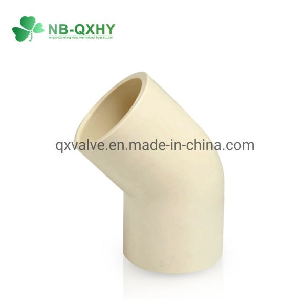 Quality Glue Connection Pn16 CPVC Elbow 45deg for Hot Water Supply Type DIN Standard for sale