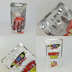 Stand Up Reclosable Zipper Clear Drink Pouches Bags with Plastic Straw, 8mil