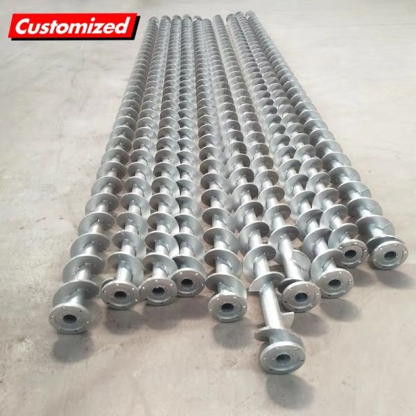 Quality Stainless Steel Spiral Machine Slurry Screw Shaft For Auger Conveyor Conveying Machine Transmission System for sale