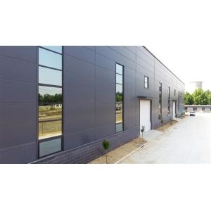 Insulated Prefab Steel Warehouse with Aluminized Zinc Cladding