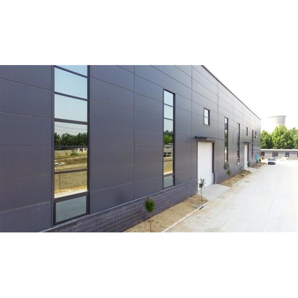 Insulated Prefab Steel Warehouse with Aluminized Zinc Cladding