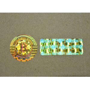 Gold Color Personalized Hologram Stickers Dot - Matrix Master With VOID Pattern