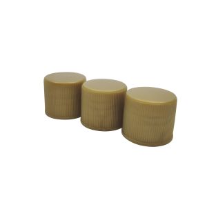 Buy cheap Golden 18mm Screw Cap , Ribbed Wall Plastic Caps And Closures from wholesalers