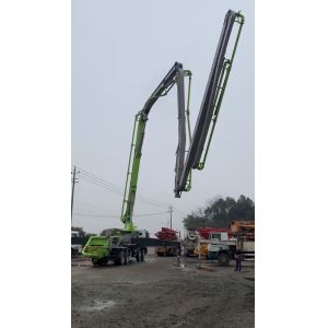 Buy cheap Used Concrete Trailer Pump Zoomlion Benz 56m 150 M3/H from wholesalers