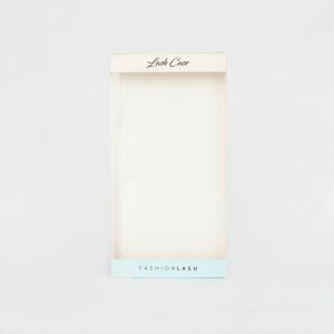 Custom Makeup Folding Two Tuck Paper Box False Eyelash Box Packaging With Window