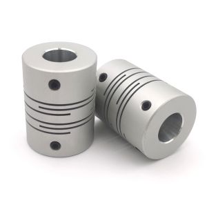 Buy cheap Anodizing Silver Aluminum Shaft Coupling 50mm Spiral Beam Coupling from wholesalers