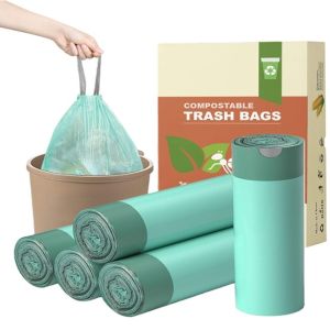 Buy cheap Green Biodegradable Drawstring Trash Bags Non Toxic With Custom Logo from wholesalers