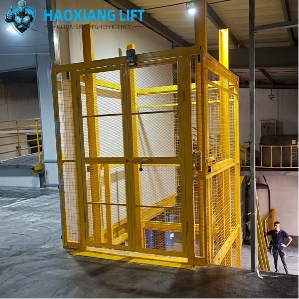 Quality Vertical Hydraulic Freight Elevator - 6M Lift & 1Tons Capacity - Easy Control Fixed Platform for sale