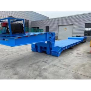 Buy cheap 150 Tons Engineering Machinery Transport Detachable Gooseneck 3-Axle Low-Bed Semi-Trailer from wholesalers