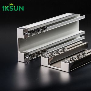 Buy cheap T5 Temper Aluminium Double Curtain Track With Screws Mount from wholesalers