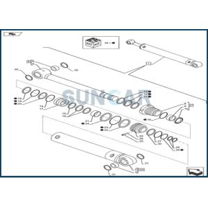 Buy cheap LZ012040 Boom / Dipper / Arm Cylinder Seal Kit For CNH CX75CSR CX80C from wholesalers