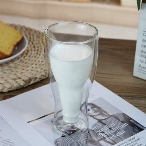 Buy cheap 300ml Modeling Double Beer Borosilicate Glass Cup from wholesalers