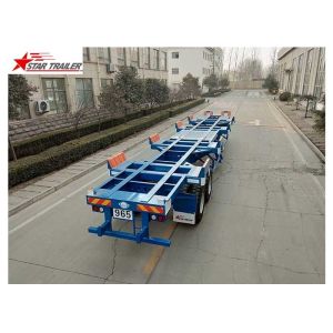 2/3 Axles Port Yard Terminal Trailer Heavy Duty Tandem Leaf Spring Or Air