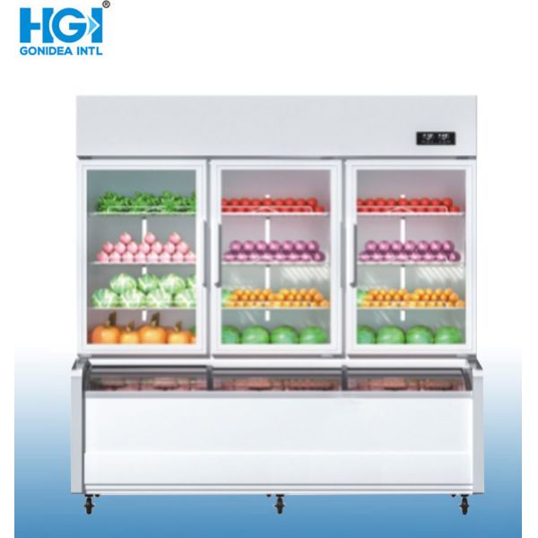 Commercial Refrigerator Vertical Beverage Hotpot Showcase Hcd-2000t