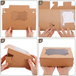 Cookie Bakery Boxes Pastry Muffins Dessert Party Favor Boxes Cupcakes with