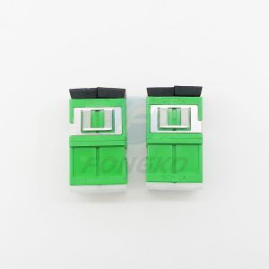 Buy cheap Metal Shrapnel LC Duplex Adaptor , APC Fiber Optic Adapters 0.20dB from wholesalers