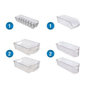 Buy cheap 6 Piece Refrigerator and Freezer Stackable Storage Organizer Bins with Handles product