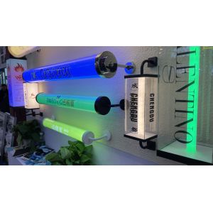 2023 Custom double sided illuminated round backlit acrylic light 3d metal led