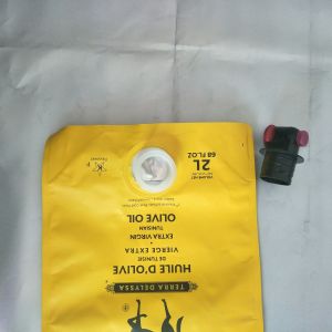 Buy cheap 3 Litres Yellow Printed Stand Up Pouch With Spout / Spigot For Juice / Oil / Wine from wholesalers