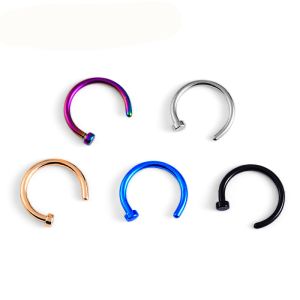 Buy cheap Medical Titanium Punk Clip On Fake Piercing Body Nose Lip Rings Unisex Nose Ring Women Septum Piercing Clip 5 Colors from wholesalers