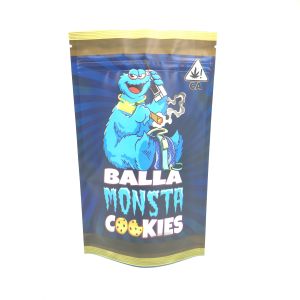 Doypack Zipper MOPP 8OZ Zipper Stand Up Pouch VMPET