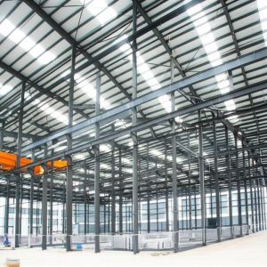 Buy cheap Durable Prefabricated Steel Structure with Q355B Welded H Section Steel and Q235B Circular Steel Pipe for Vertical and Horizontal Support from wholesalers