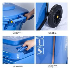 Buy cheap Outdoor Plastic Garbage Bin Trash Can 120 Liter Waste Bin Wheelie Bin from wholesalers