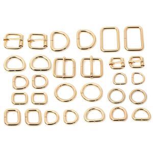 Square Antioxidant Metal D Rings Gold Tearproof Rustproof For Luggage Belts