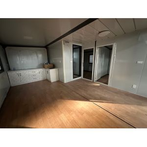 Insulated Sandwich Panel Steel Frame Rectangle Prefab Container House Easy