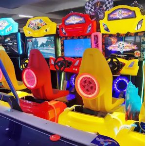 Luxury Double Players Car Driving Arcade Machine For Shopping Mall