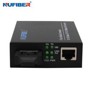 Duplex SM 1310nm 20km SC Fast 10/100M Fiber Media Converter