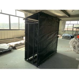 Buy cheap Indoor outdoor durable firewood holder accessories vertical wrought iron portable firewood log rack stand with cover from wholesalers