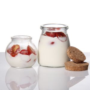 Buy cheap BPA Free Sealable Glass Pudding Jars Clear Transparent OEM from wholesalers