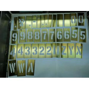 Brass Rectangle Custom Stencil Adjustable Interlocking for Paint Stencil