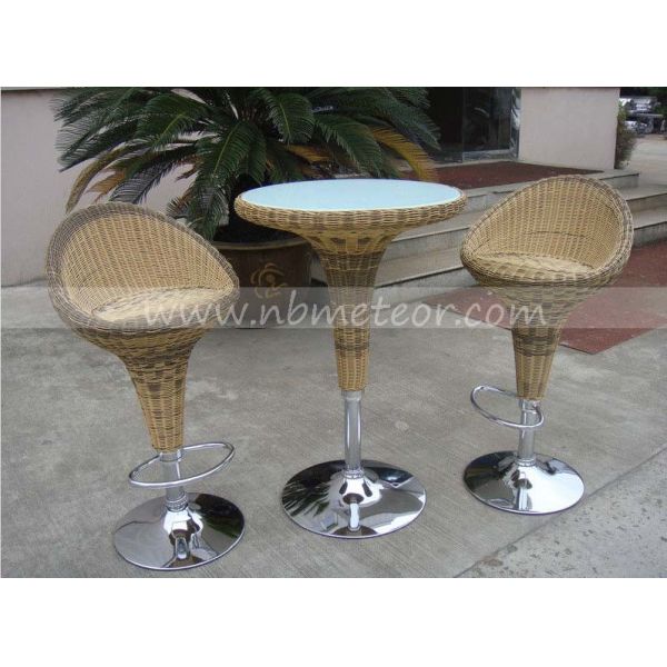Quality Store And High Back Rattan Dining Table with Aluminum Frame for Your Requirements for sale