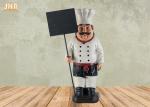 Buy cheap Decorative Fat Chef Statue Polyresin French Chef Figurine With Wooden Chalkboards from wholesalers