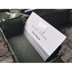 Buy cheap Silver Foil Stamped Letterpress Foil Business Cards With Embossed Logo from wholesalers