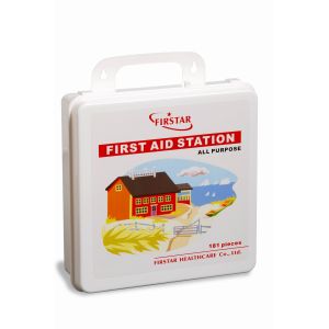 Buy cheap Small Wall Mounted First Aid Kit Box For Office 10 Persons Ambulance With Handle from wholesalers