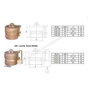 NC NO. 37AF FILLING CAPSIZE : G1-1/2 TO G3 37AF THREADED TYPE37AFK THREADED TYPE