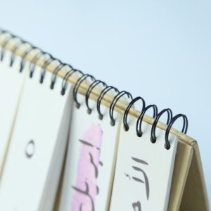 Four Parts Perpetual Desk Calendar , Spiral Binding Self Standing Calendar